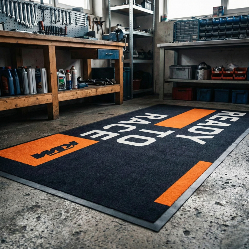 Tapis de sol pour moto type roadster trail et cross - Style adventure autrichien